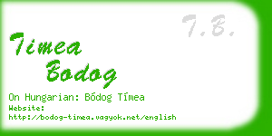 timea bodog business card